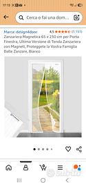 tenda magnetica bianca nuova 65*230