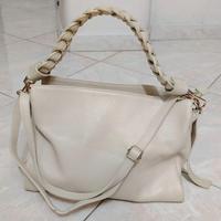 Borsa da donna Vera pelle, panna, firmata Melluso.