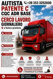 Autista  Patente C CQC ADR Torino nord