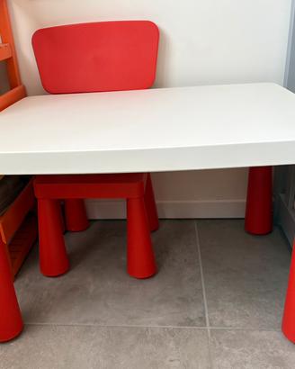 Tavolino e sedia Mammut Ikea