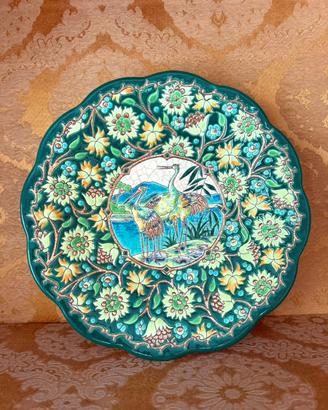 Piatto decorativo Émaux de Longwy aironi, numerato