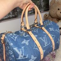 Borsa da viaggio Louis Vuitton in denim