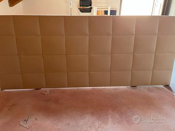 Testata letto avorio finta pelle