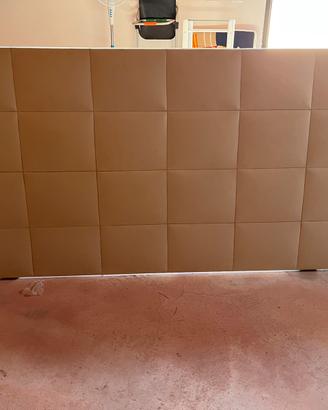 Testata letto avorio finta pelle
