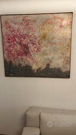 Quadro dipinto astratto su  tela