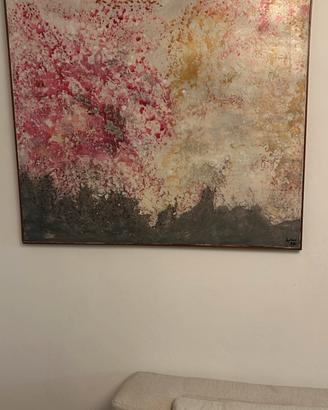 Quadro dipinto astratto su  tela