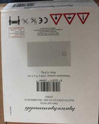 Piatto doccia 120x70 bianco