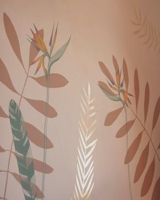 Decoro murale d’interni dipinti a mano