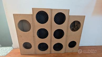 box woofer 20 e 16 cm in legno mdf16mm 