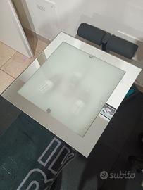 lampadario quadrato in vetro 