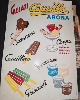 Insegna Vintage Gelati Camillo Arona 50x35