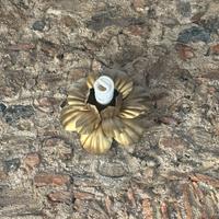 3 applique fiore vintage oro anni 60