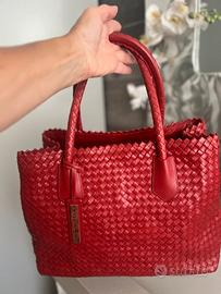 Borsa pelle rossa