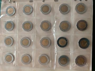 ALBUM DI MONETE 15 SCHEDE CON LE LIRE ITALIANE 