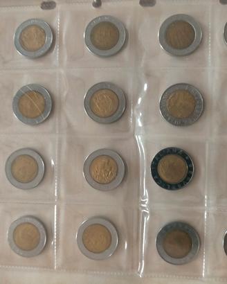 ALBUM DI MONETE 15 SCHEDE CON LE LIRE ITALIANE 