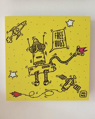 quadro originale "free hugs". pezzo 
Pezzo unico