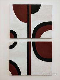Quadro astratto doppio