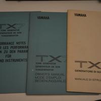 Manuali expander YAMAHA TX7 originali