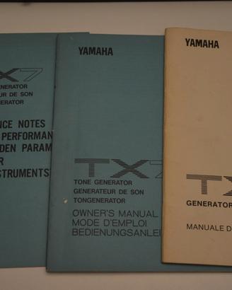 Manuali expander YAMAHA TX7 originali