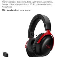 cuffie gaming hyperx cloud 3s wireless