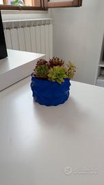 Vaso con Sottovaso – Blu Cobalto