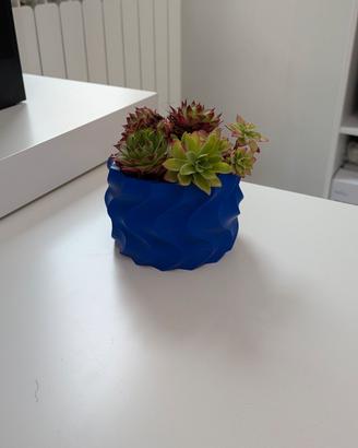 Vaso con Sottovaso – Blu Cobalto