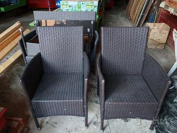 Salottino in rattan 