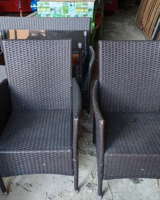 Salottino in rattan 
