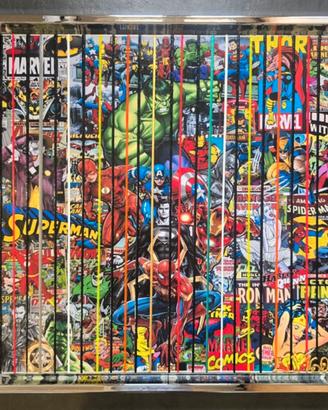 Quadro Super Heroes Marvel Codebarre - Elmago