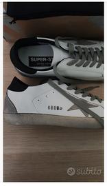 Golden Goose Super-Star Sneakers - Bianco/Grigio/N