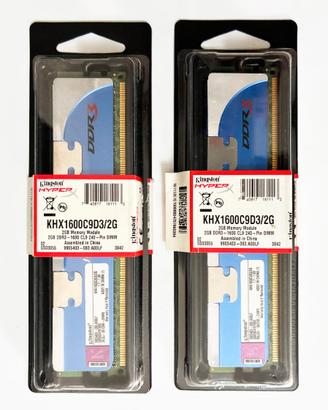 Kit RAM DDR3 4GB (2x2GB) Kingston 1600MHz