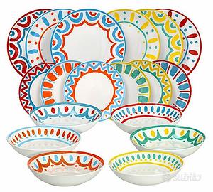 Vietri, Servizio piatti 18 pezzi per 6 persone