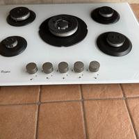 Piano cottura bianco a gas Whirlpool