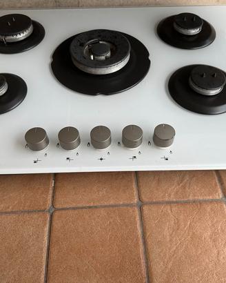 Piano cottura bianco a gas Whirlpool