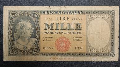 banconota da 1000 lire decreto 1947