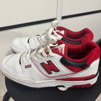 Scarpe new balance 550 bianche e rosse. tg.40.5