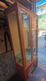 Vetrina espositore vintage con CASSAFORTE