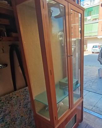 Vetrina espositore vintage con CASSAFORTE