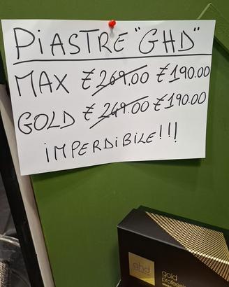 Piastre GHD con 1 anno di garanzia nuovissime