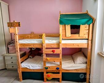 Letto a castello Wickey CrAzY Daisy + materassi