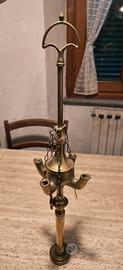 Lampada a olio vintage 4 bracci - ottone