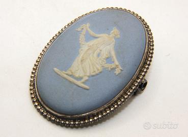Wedgwood argento spilla neoclassico diaspro