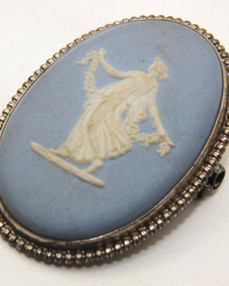 Wedgwood argento spilla neoclassico diaspro