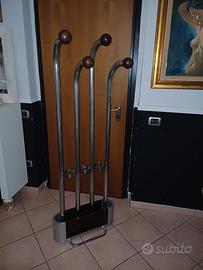 appendiabiti modernariato vintage acciaio cromato 