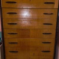 Cassettiera/ Settimanale antico Decò