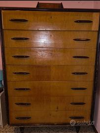 Cassettiera/ Settimanale antico Decò