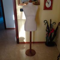 Manichino Sartoriale anni 80 in legno e tessuto