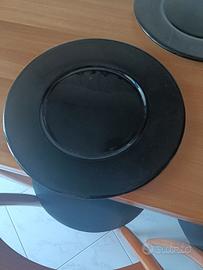 sottopiatti in ceramica neri