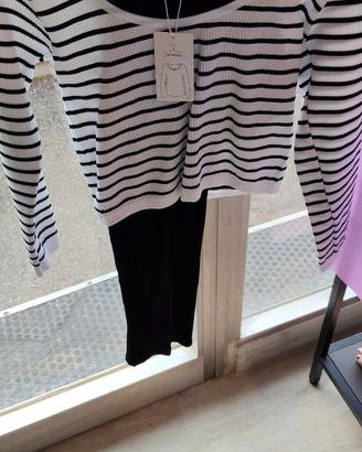 Maglietta corta e leggins veste m