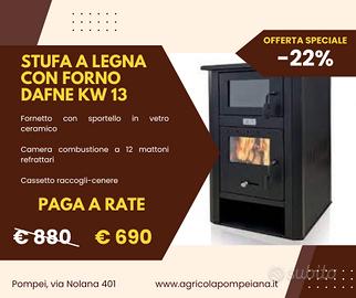 Stufa a legna con forno Dafne kw 13